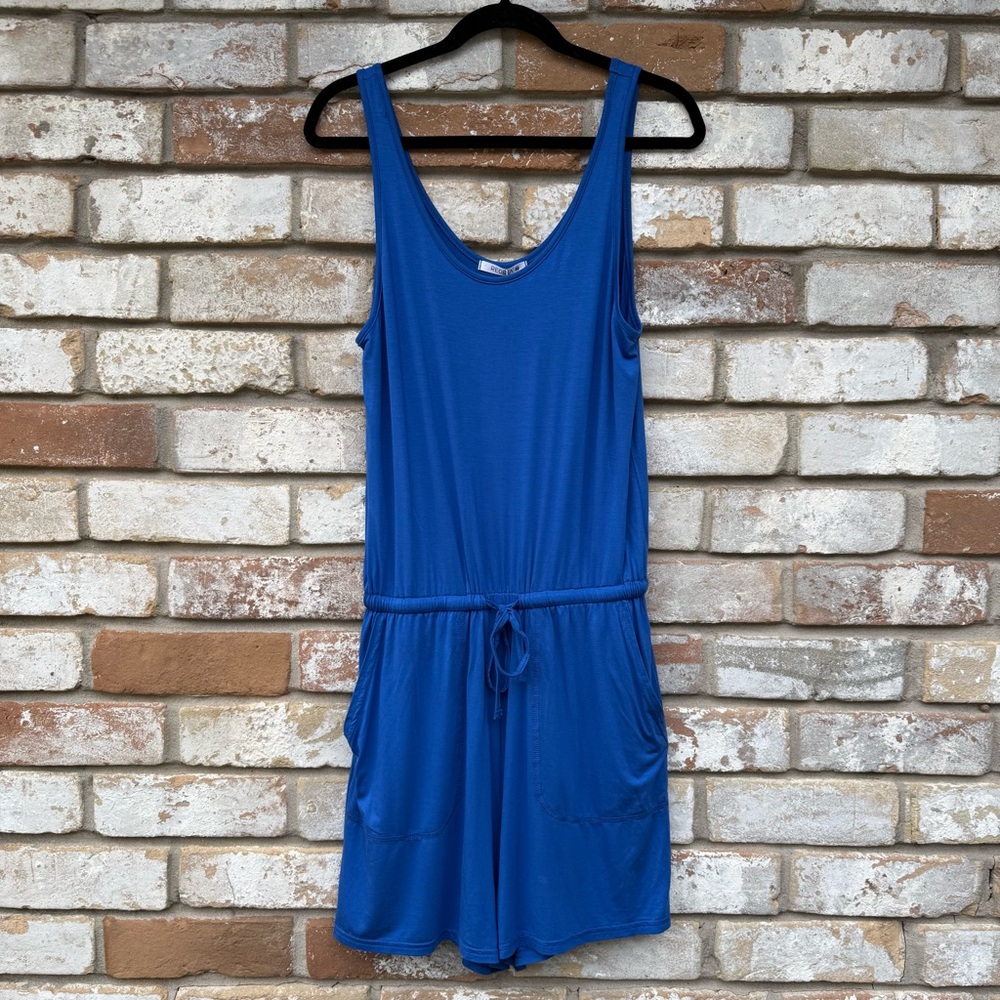 REORIA Blue Sleeveless Romper